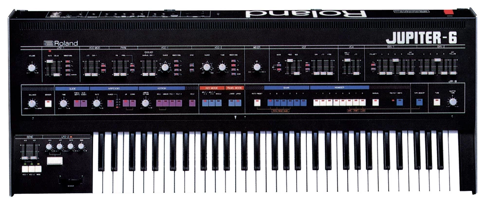Roland Jupiter-6 analog polyphonic synthesizer from 1983