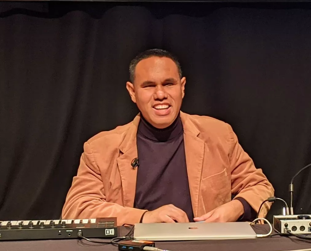 Jason Dasent speaking at the ADC (Audio Developers Conference) in London, England