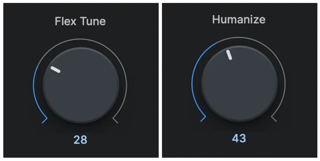 Auto-Tune Pro X Flex Tune and Humanize settings