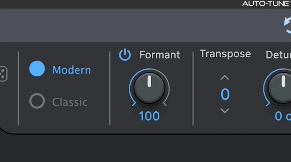 Auto-Tune Pro X formant settings