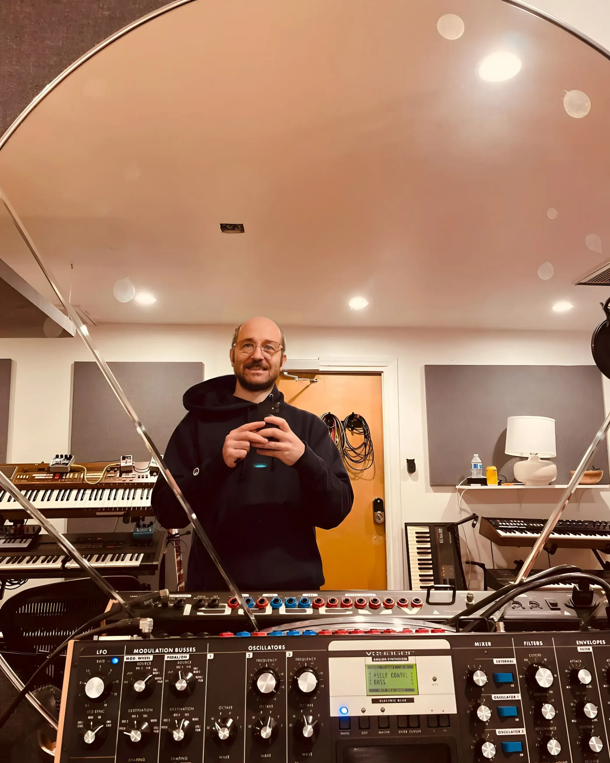 Buddy Ross in his home studio