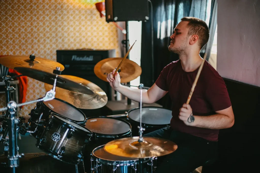 A man playing the drums