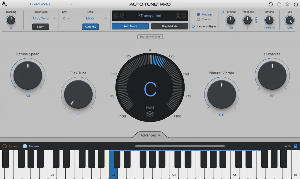 Auto-Tune Pro 11 Auto-Mode interface