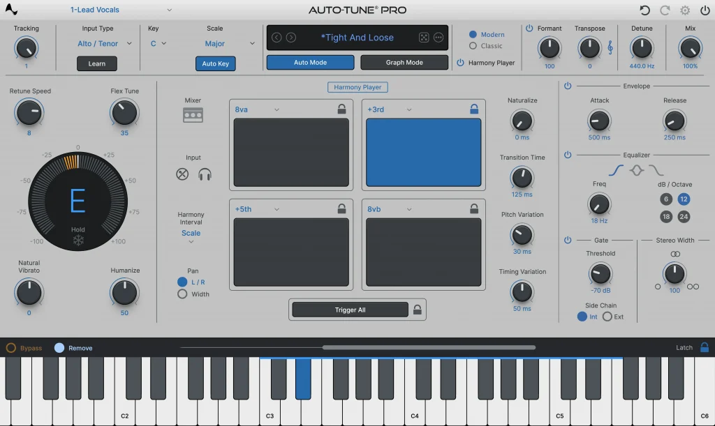 Auto-Tune Pro 11 4-Part Harmony Player