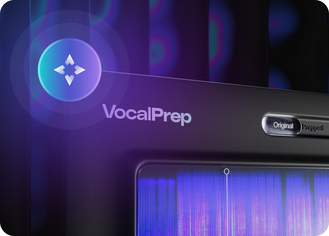 Vocal Prep app interface with a blue circle star icon on the left corner