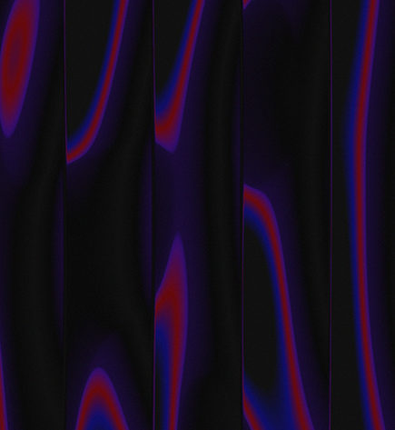 Black background with pink light waves
