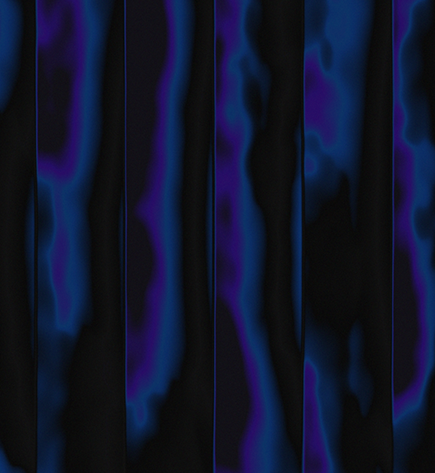 Black background with purple and blue light blobs