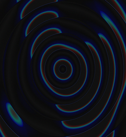 Black background with blue light swirls