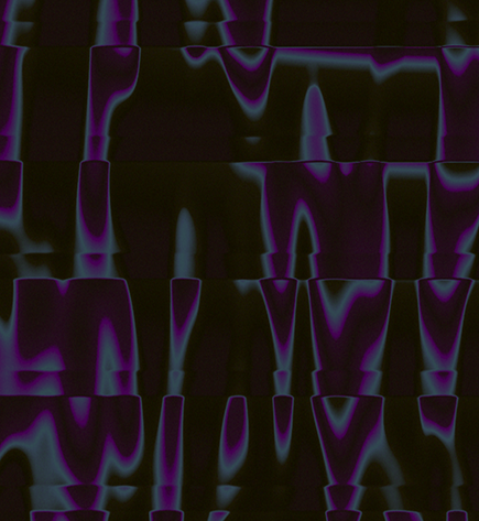 Black background with purple and blue light blobs