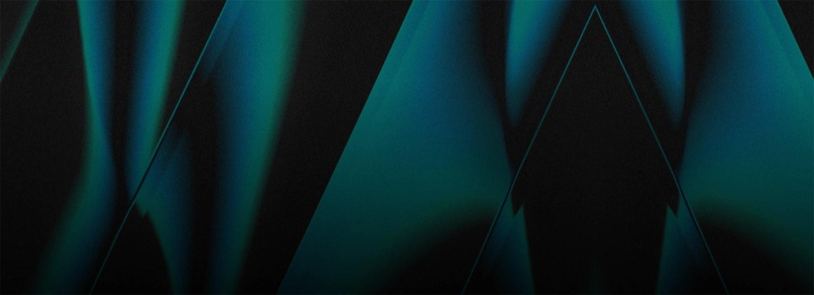 Black background with teal light triangles