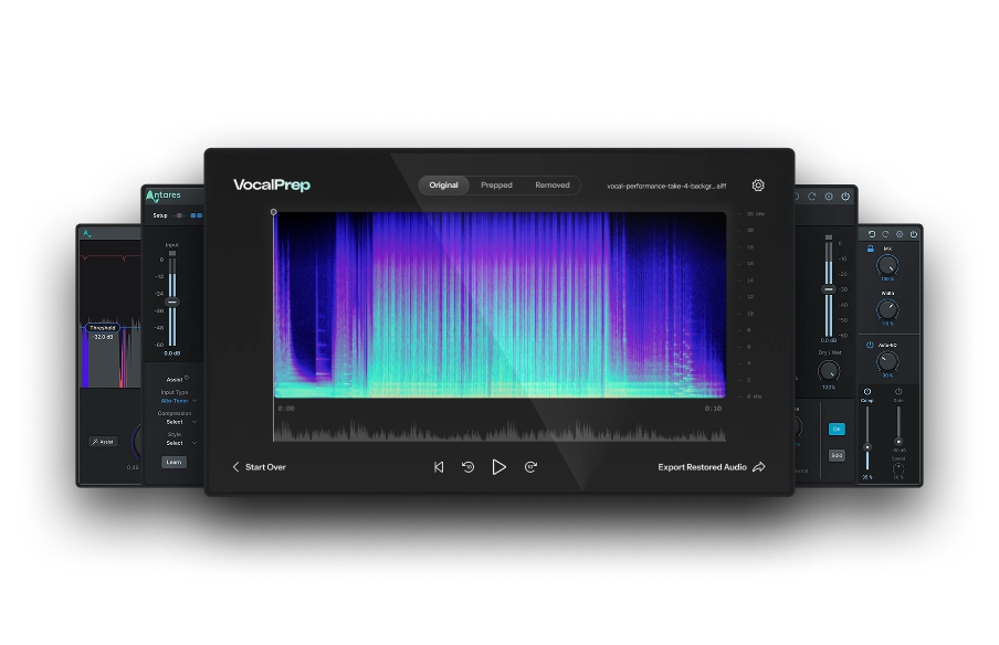 AI-Powered Vocal Chain stacked interfaces