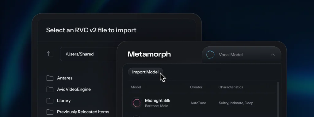 Metamorph model import