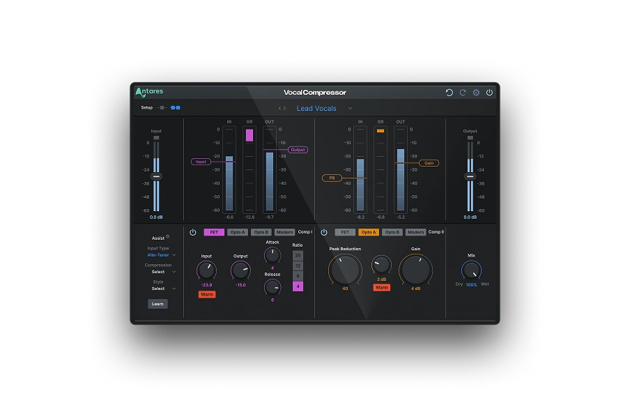 Vocal Compressor plugin interface