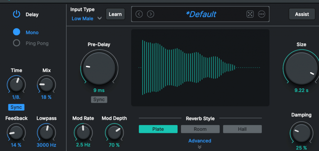 Set pre-delay before you set decay.